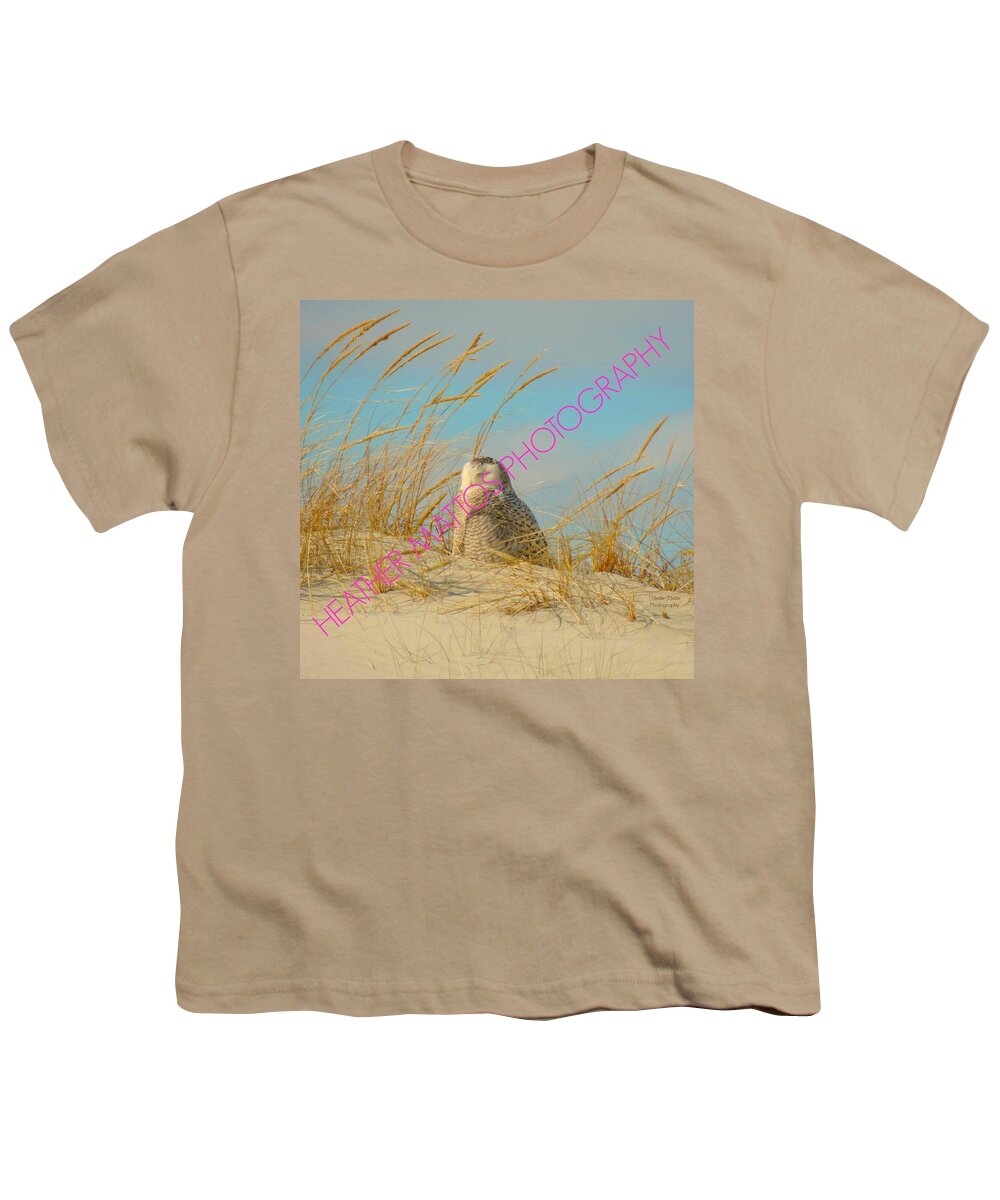 Snowy White Owl Youth T-Shirt featuring the photograph Snowy White Owl - Plymouth, MA by Heather M Photography