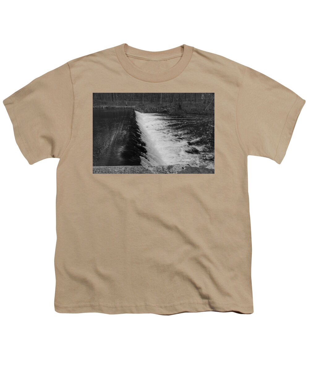 Waterloo Village Youth T-Shirt featuring the photograph Spillway in Detail - Waterloo Village by Christopher Lotito