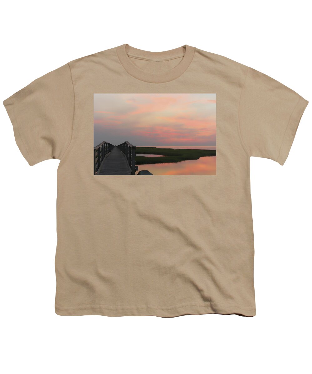 Water Youth T-Shirt featuring the photograph Vanishing Boardwalk at Gray's Beach 4 by Doolittle Photography and Art