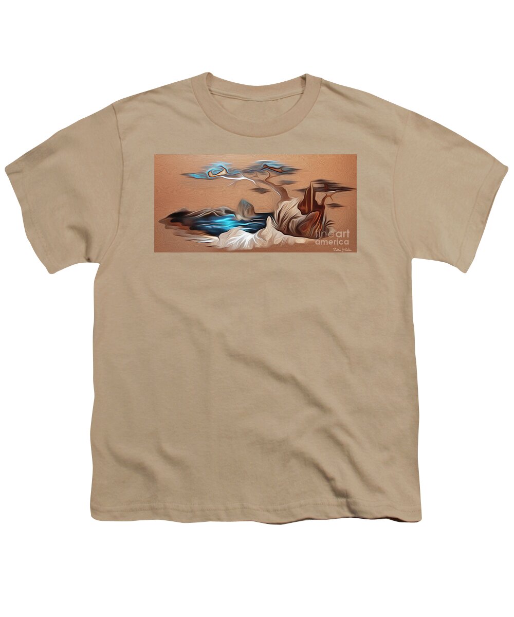Ocean Youth T-Shirt featuring the digital art Waters Edge by Walter Colvin
