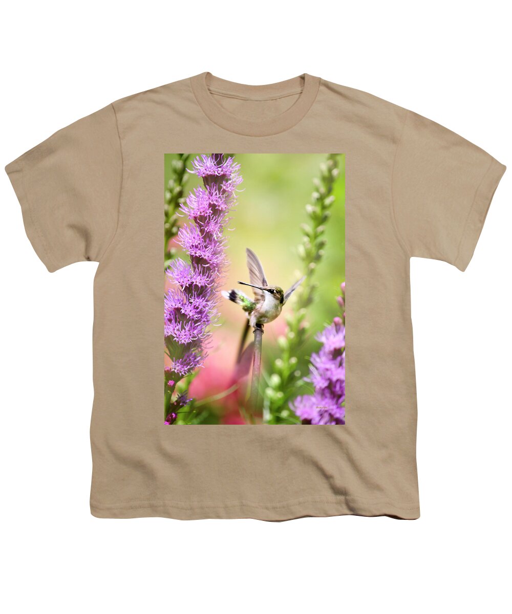 Hummingbird Youth T-Shirt featuring the photograph Whimsical Hummingbird by Christina Rollo