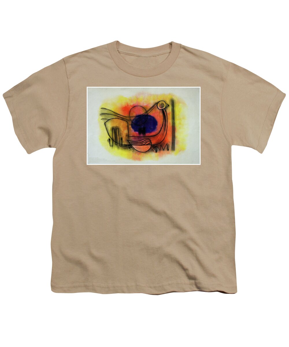 Abstract Youth T-Shirt featuring the painting Bird Of Spirit by Winston Saoli 1950-1995