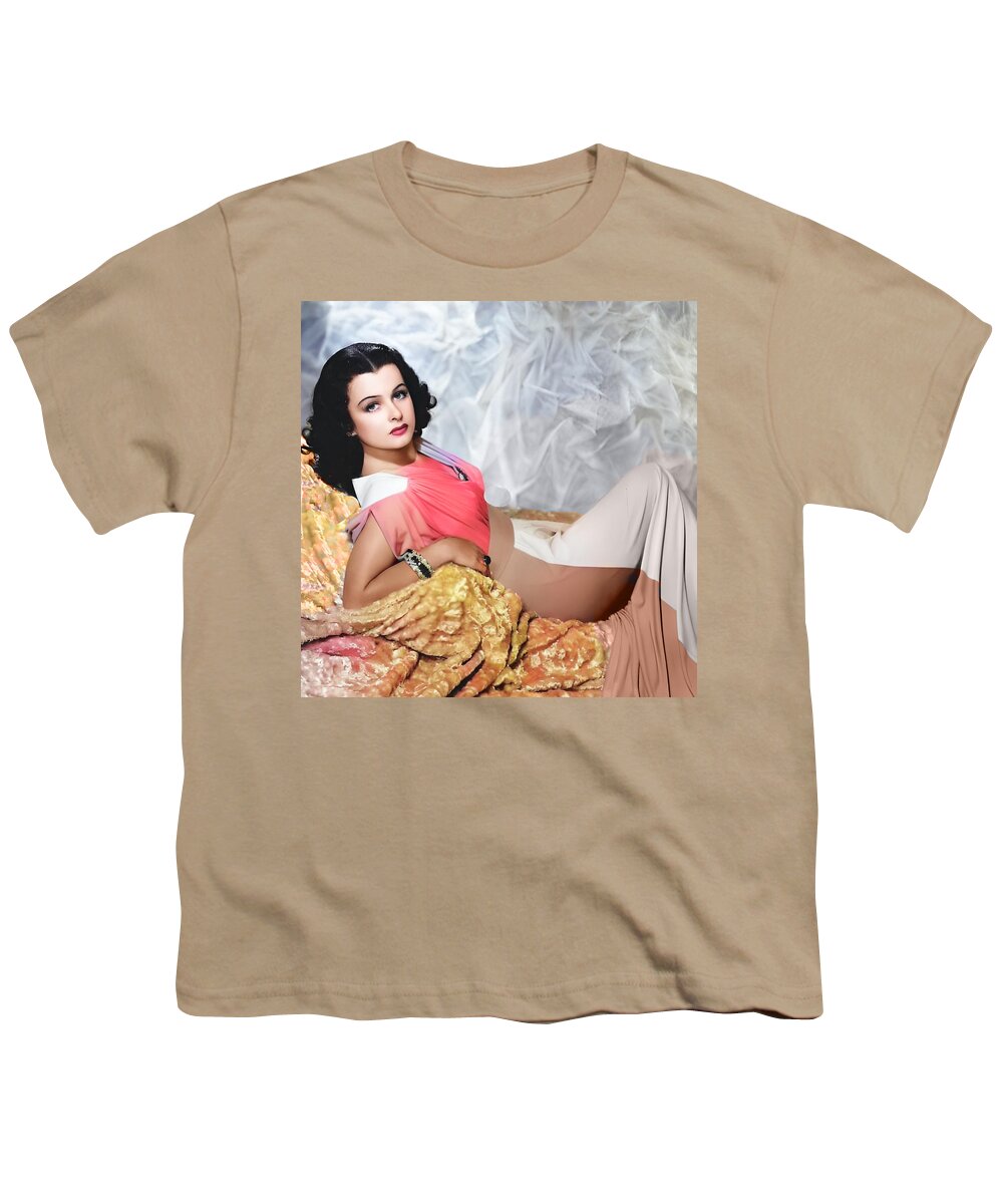 Joan Bennett Youth T-Shirt featuring the digital art Joan Bennett #1 by Chuck Staley