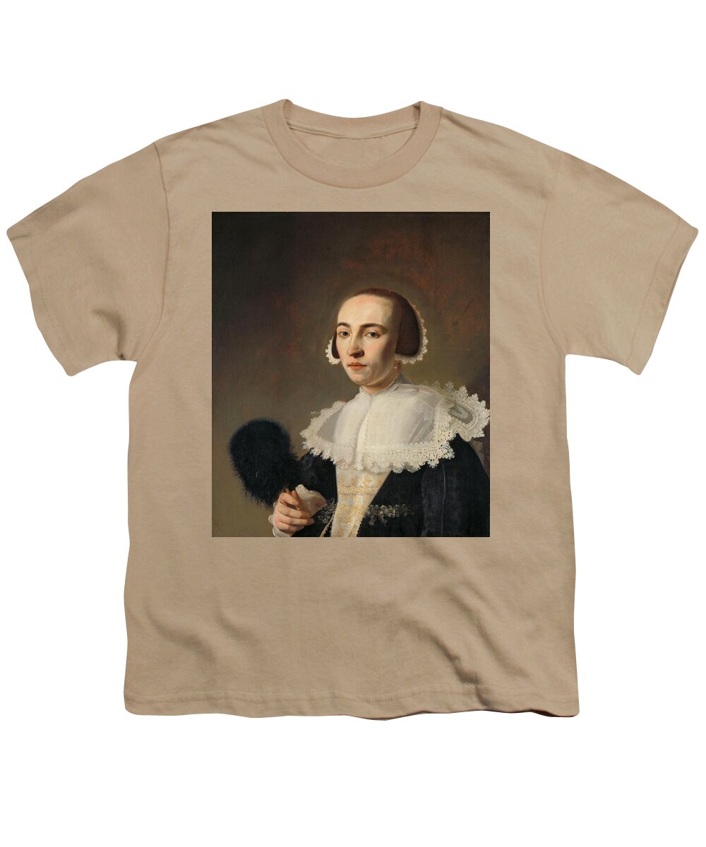 Pieter Dubordieu Youth T-Shirt featuring the painting Portrait of a Woman #2 by Pieter Dubordieu