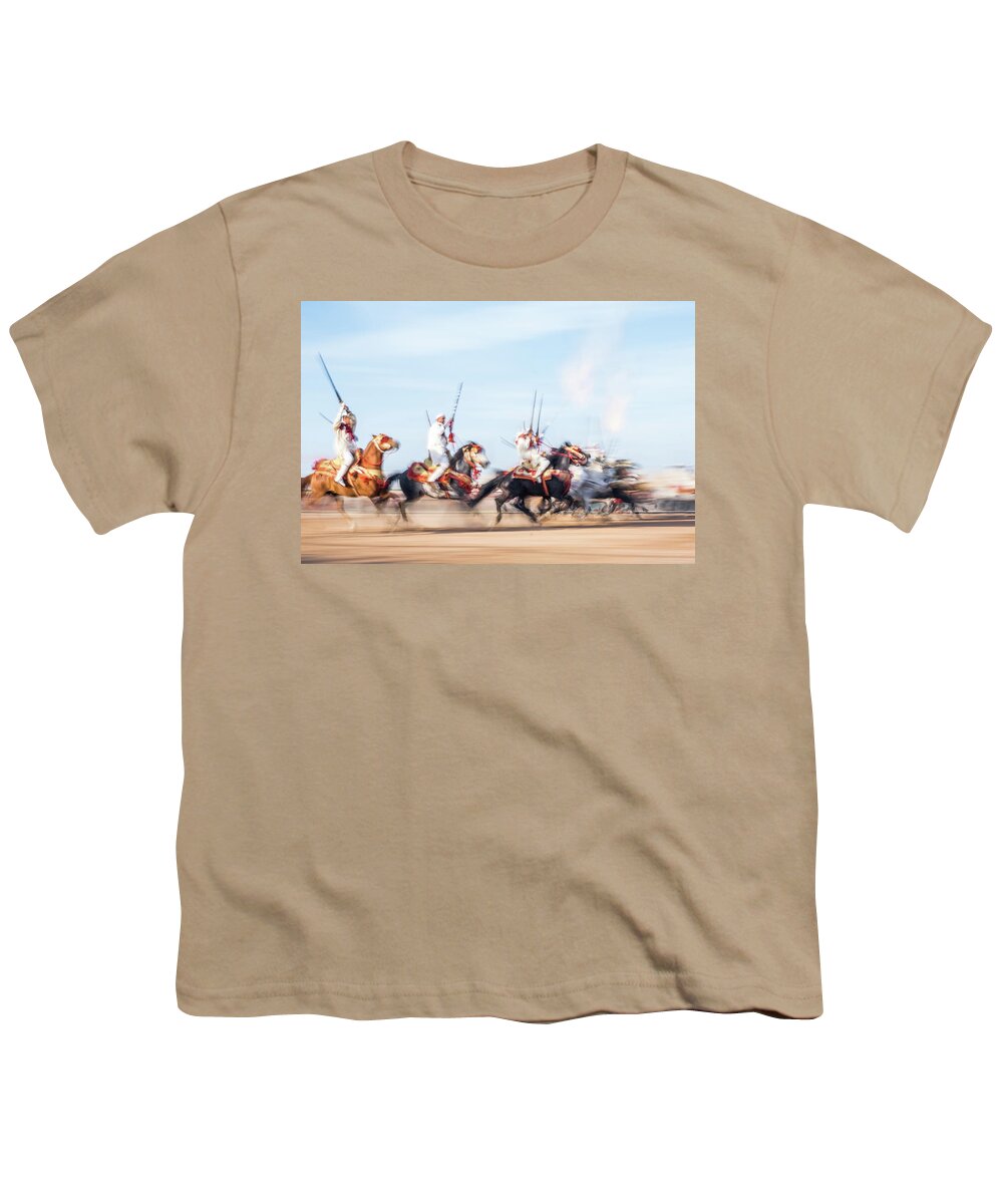 Festival Youth T-Shirt featuring the photograph Tbourida Festival by Arj Munoz