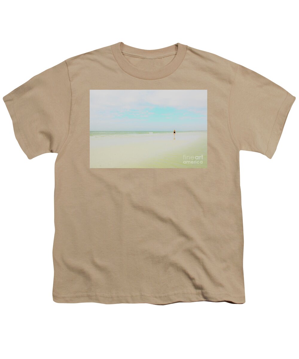 Marco Island Youth T-Shirt featuring the digital art Time Alone #1 by Alison Belsan Horton