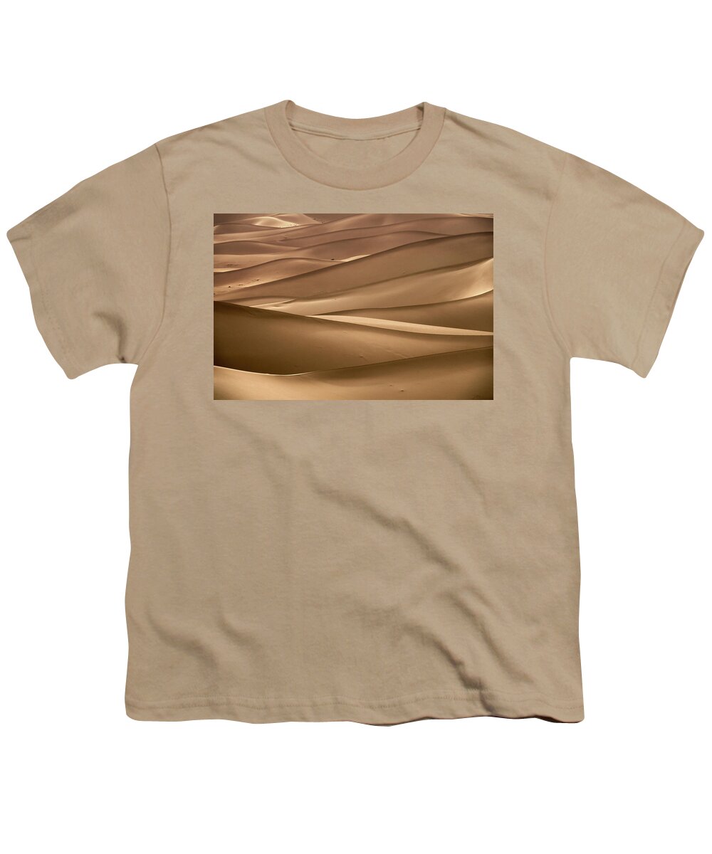 Desert Youth T-Shirt featuring the photograph Background with of sandy dunes in desert #3 by Mikhail Kokhanchikov