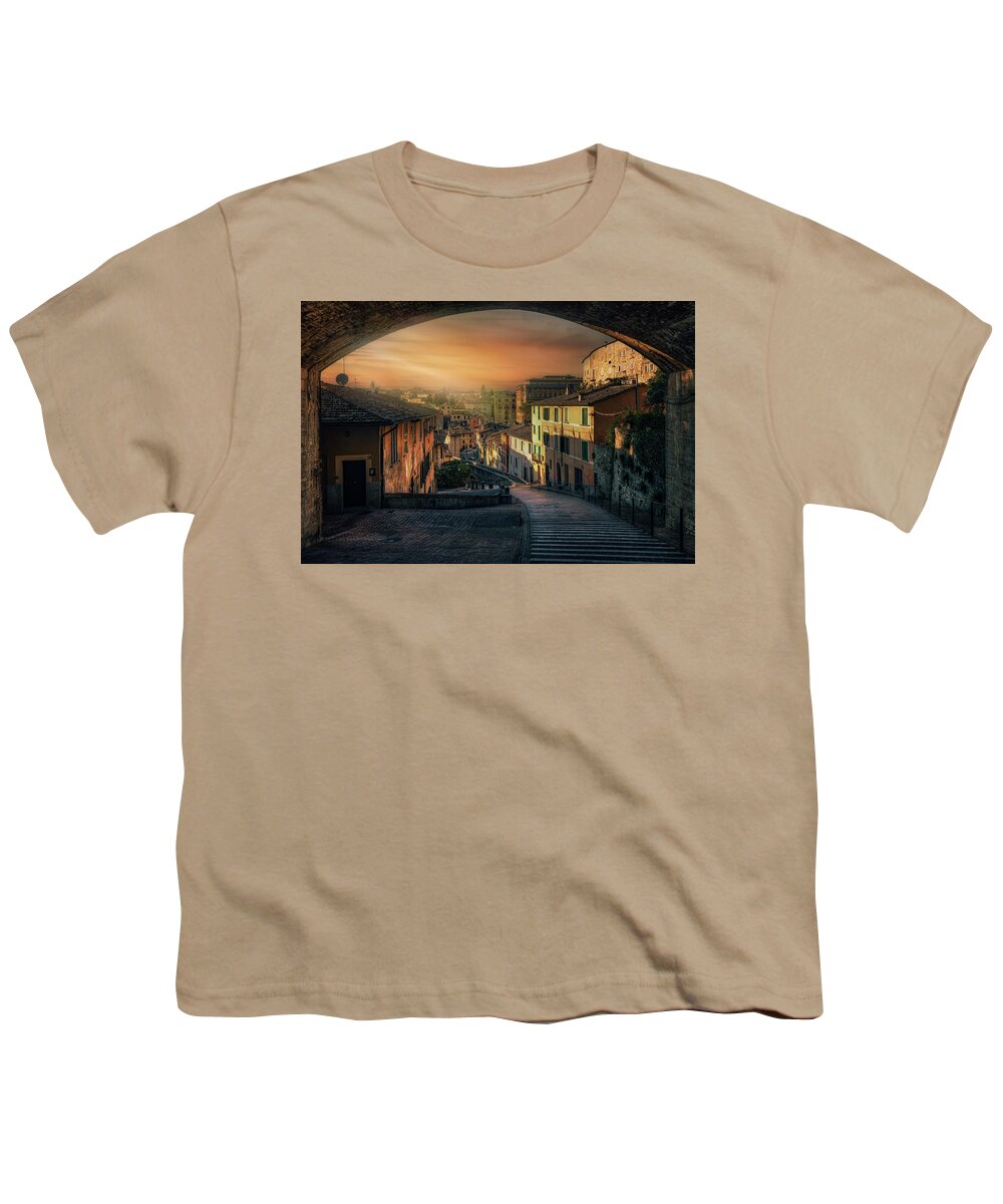 City Youth T-Shirt featuring the photograph PERUGIA, 1st Place Winner Competition by Joana Kruse