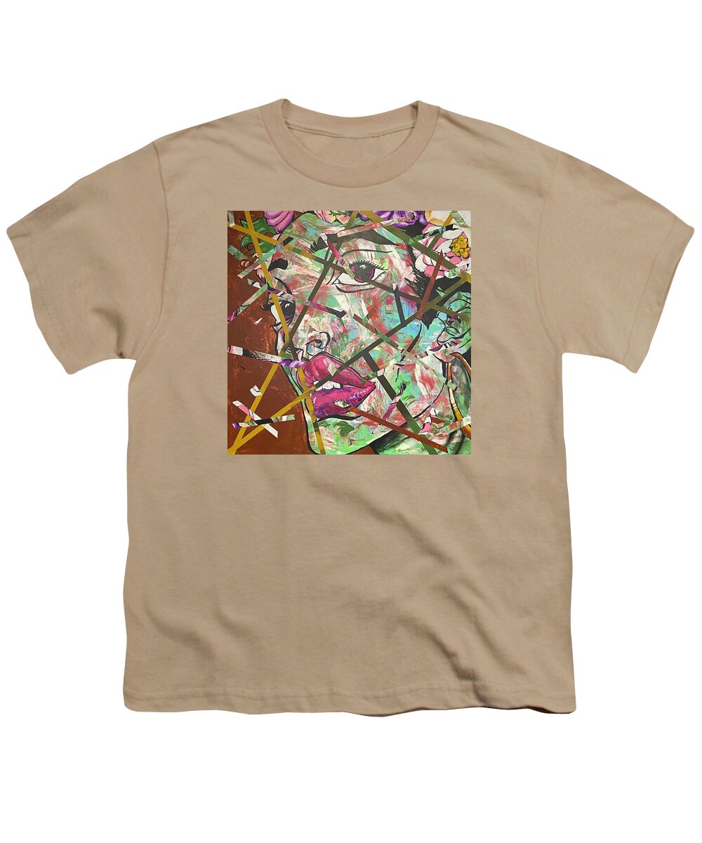 Abstract Expression Youth T-Shirt featuring the mixed media Autumn Jackson by Julius Hannah