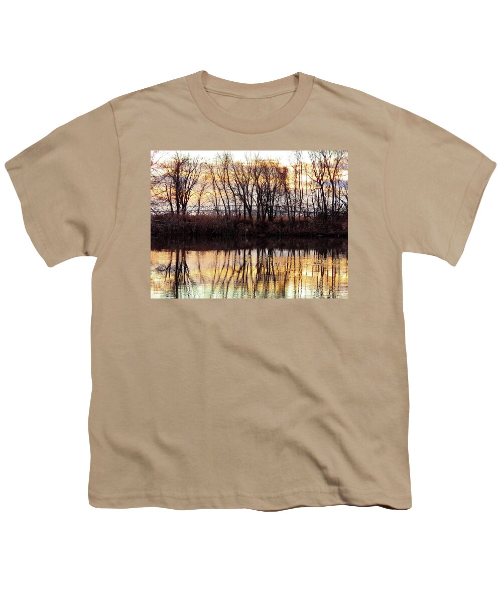 Beaver Pond Youth T-Shirt featuring the photograph Beaver Pond and Bridge by Linda Stern