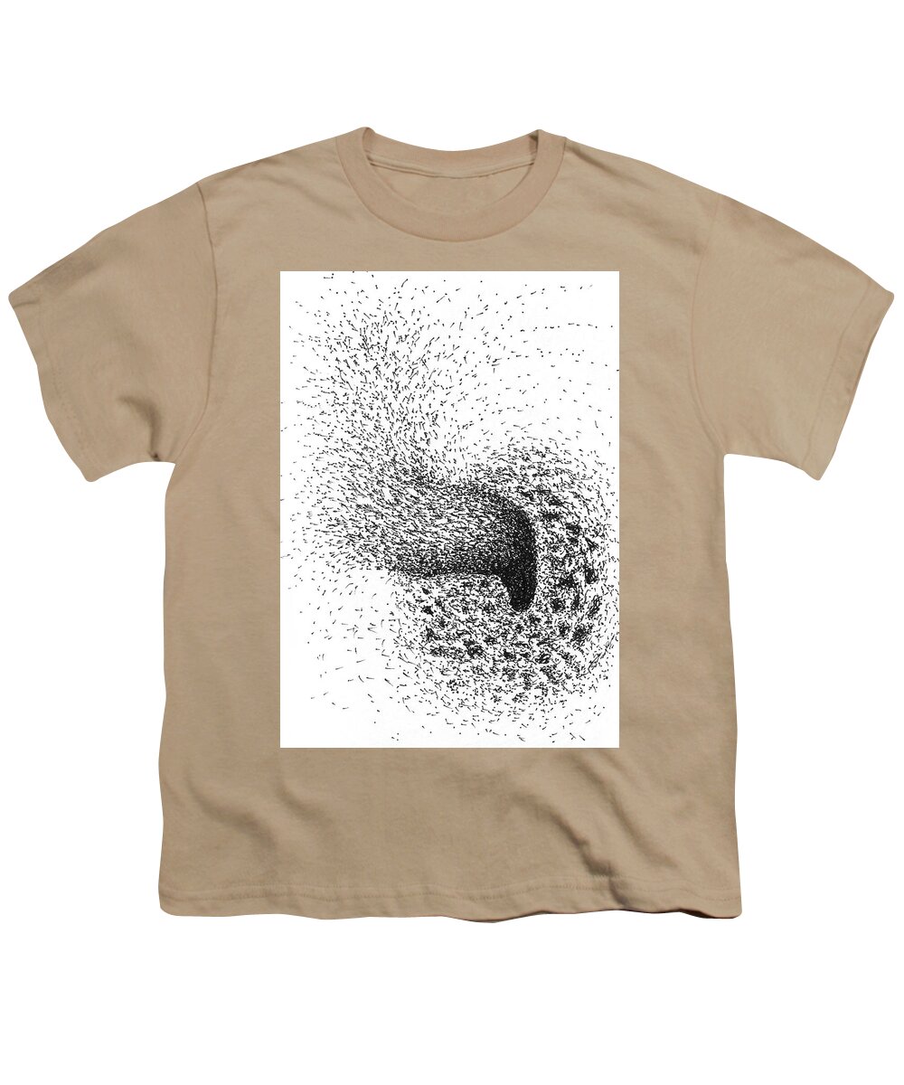 Bees Youth T-Shirt featuring the drawing Bees Buzzing by Franci Hepburn