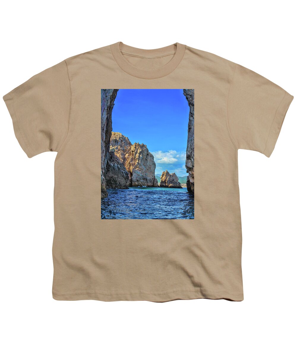 Cabo Youth T-Shirt featuring the photograph Cabo Arch by Lorraine Baum