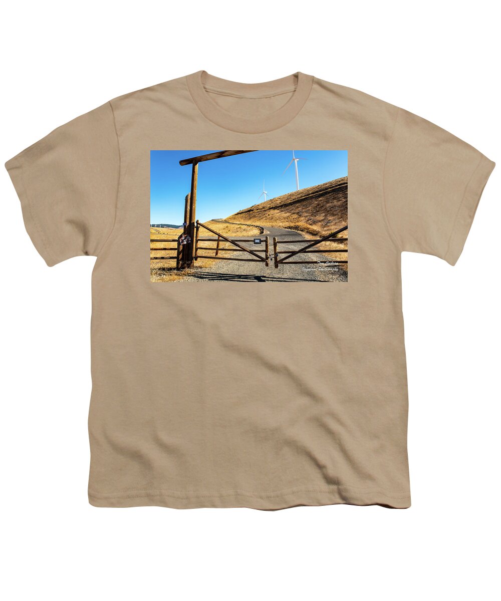 Clean Power And Old Ranch Gates Youth T-Shirt featuring the photograph Clean Power and Old Ranch Gates by Tom Cochran
