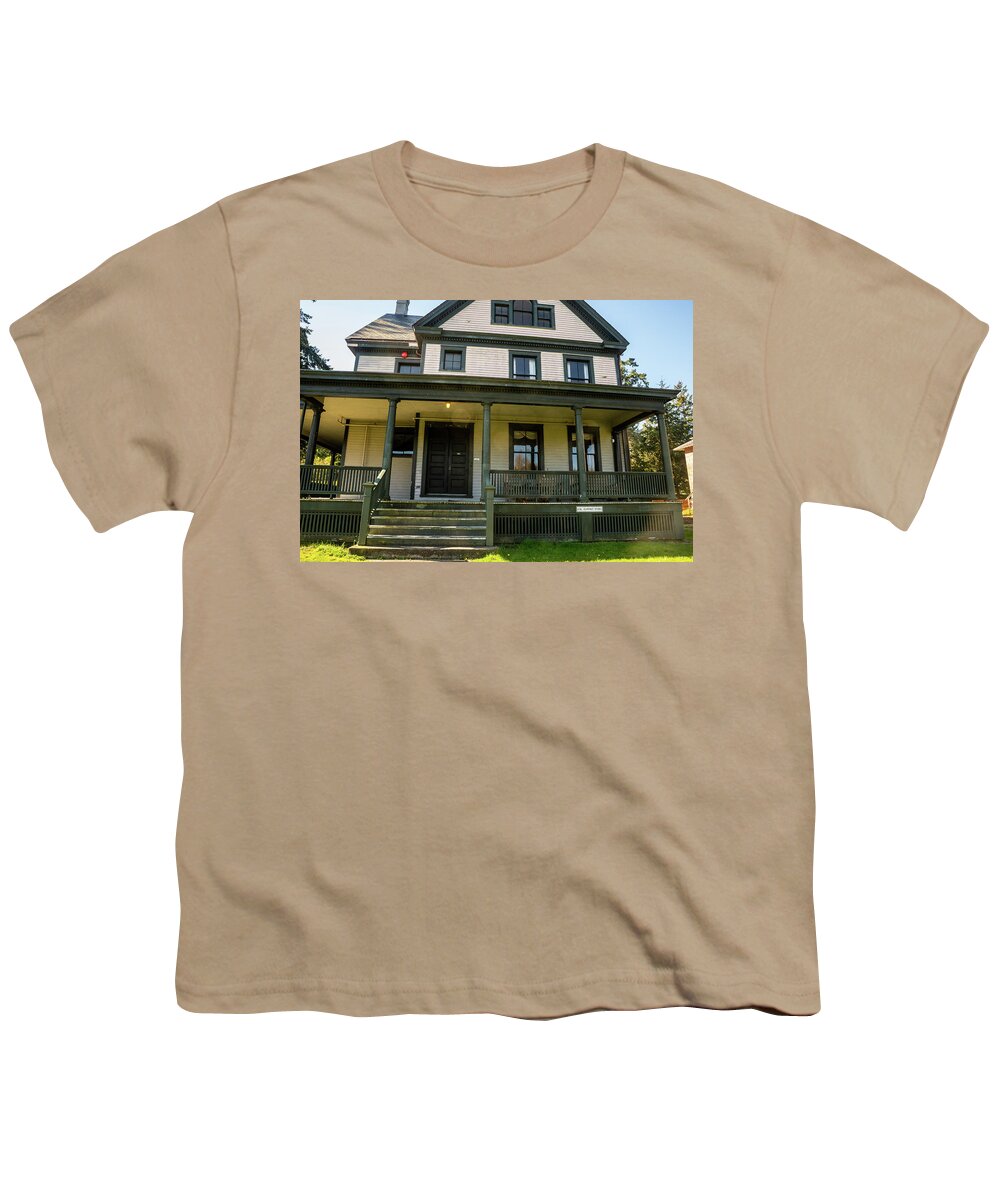Colonel Deem's Quarters At Fort Worden Youth T-Shirt featuring the photograph Colonel Deem's Quarters at Fort Worden by Tom Cochran