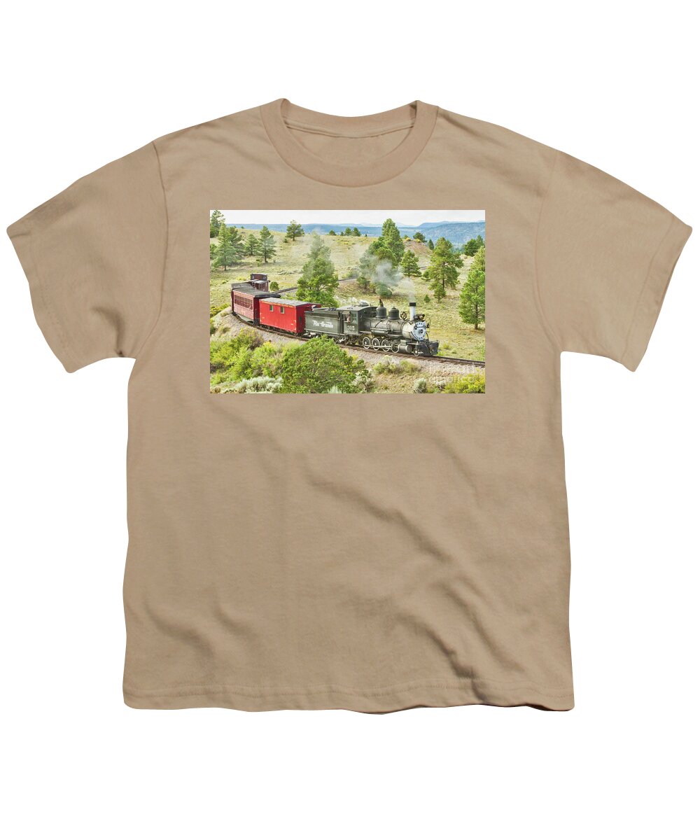 315 Youth T-Shirt featuring the photograph Cumbres and Toltec in the Mountains by Marilyn Cornwell