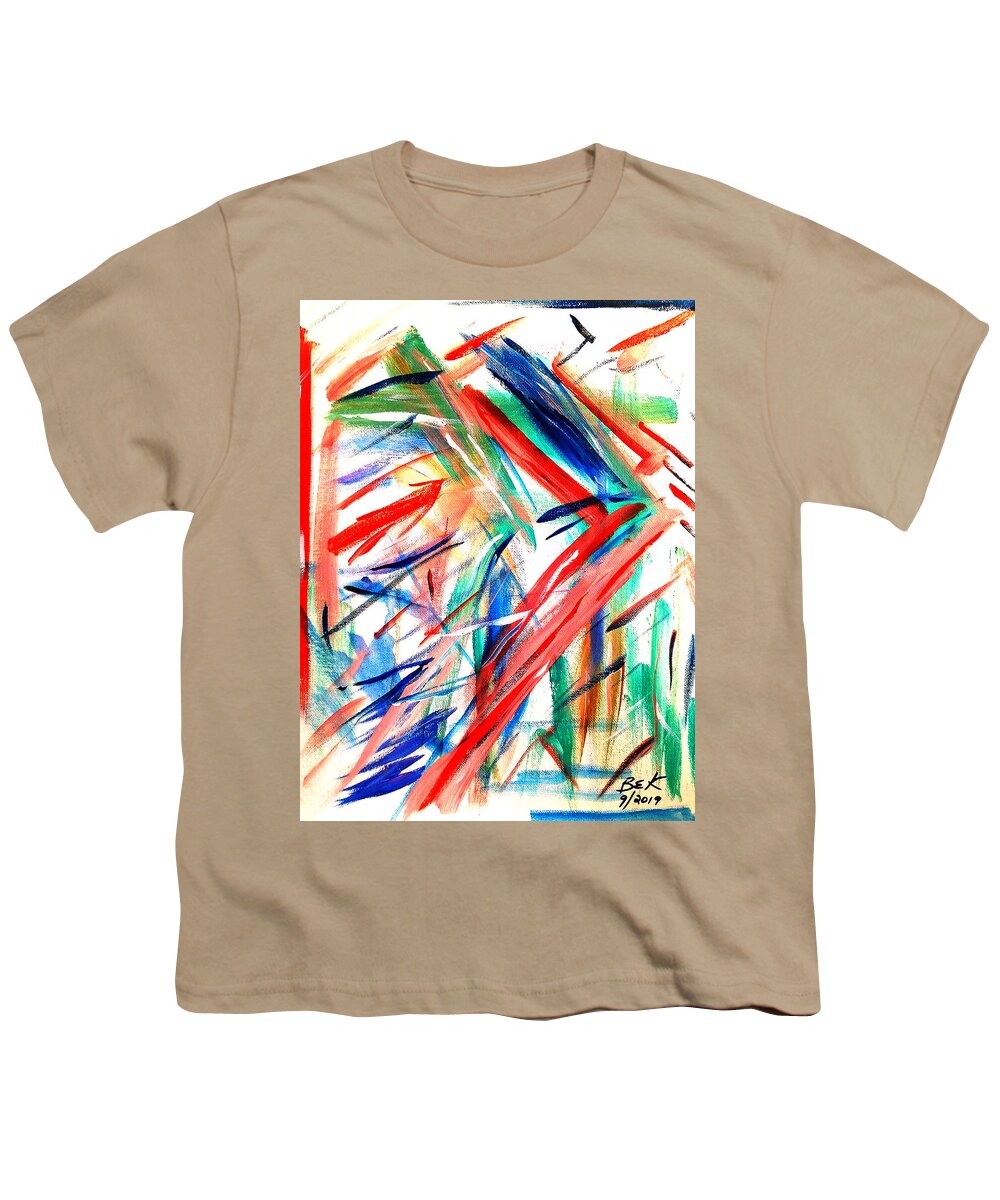 Color Youth T-Shirt featuring the painting Fractured by Brent Knippel