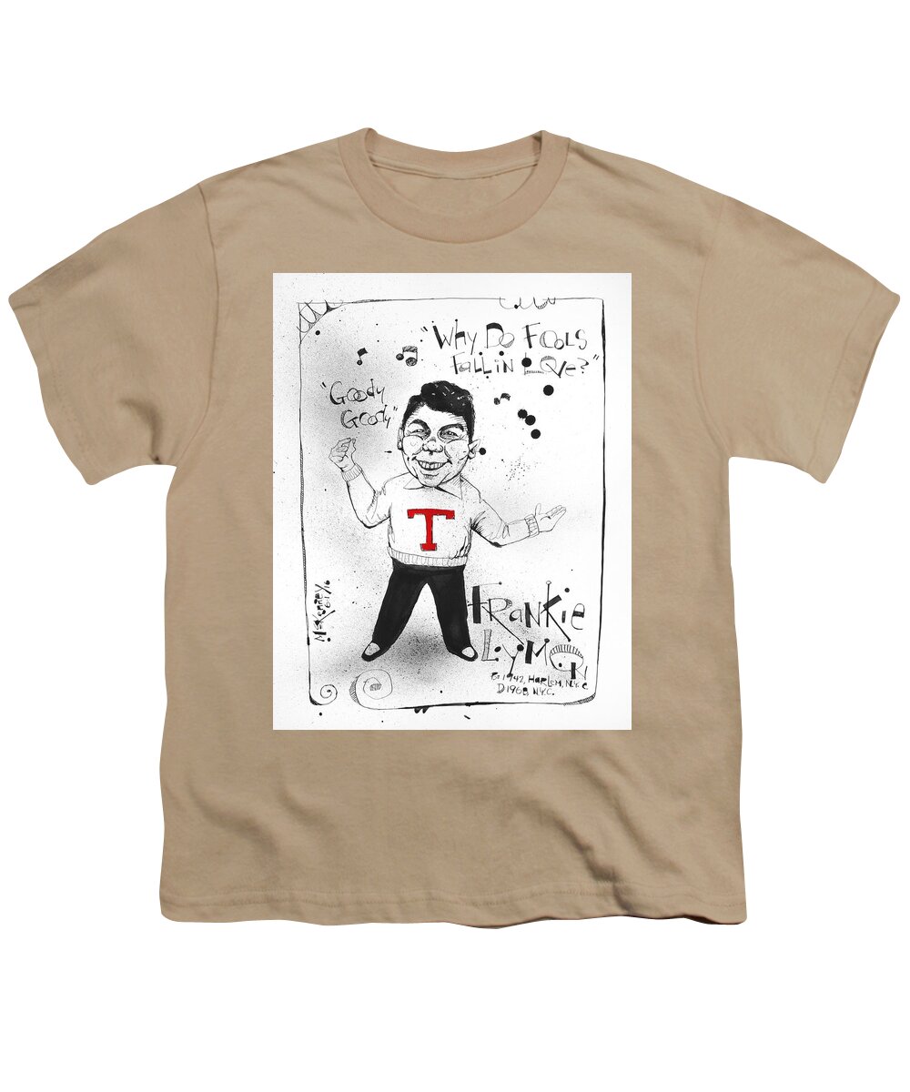  Youth T-Shirt featuring the drawing Frankie Lymon by Phil Mckenney