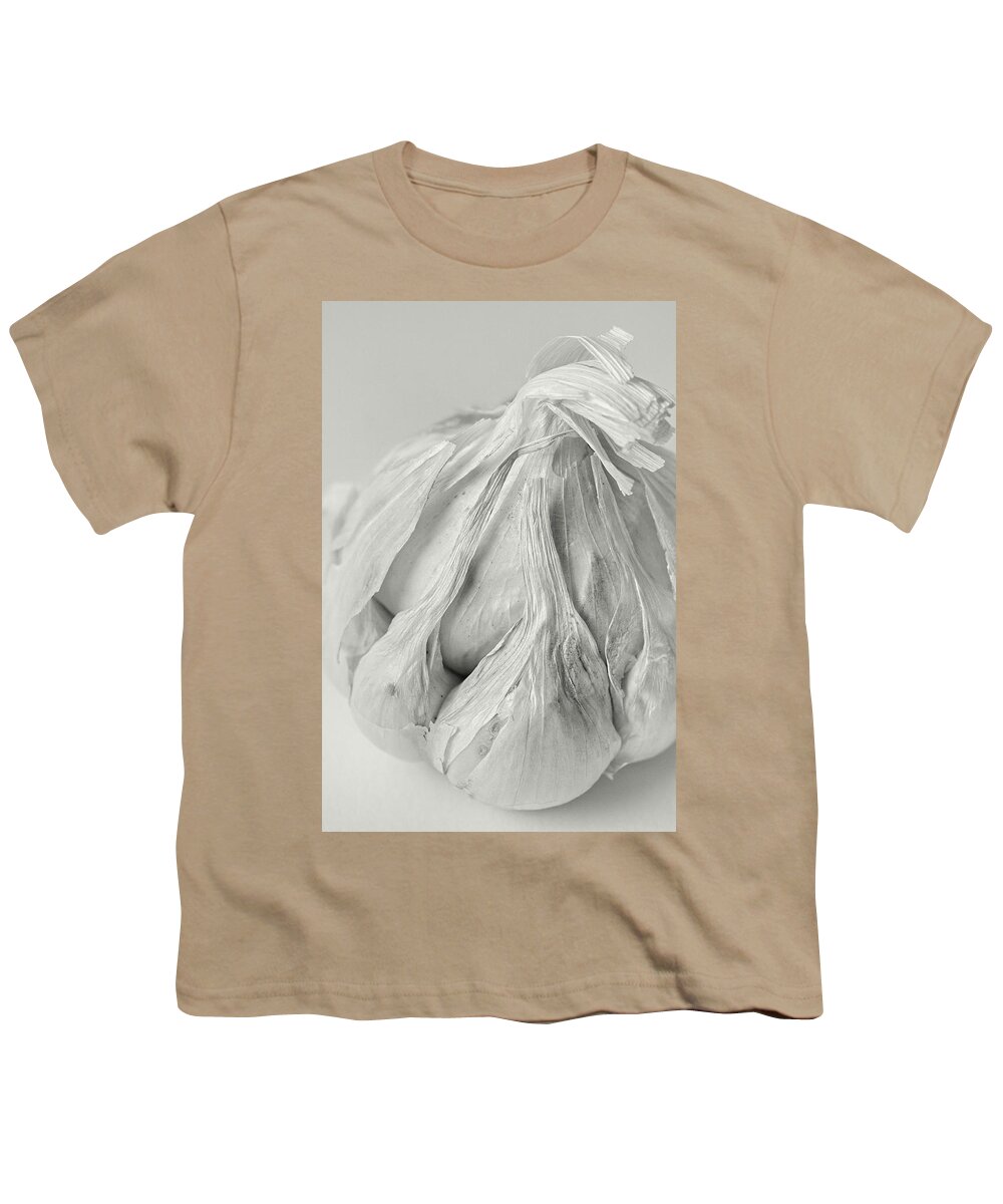 Abstract Youth T-Shirt featuring the photograph Garlic Clove Abstract by Richard Rizzo