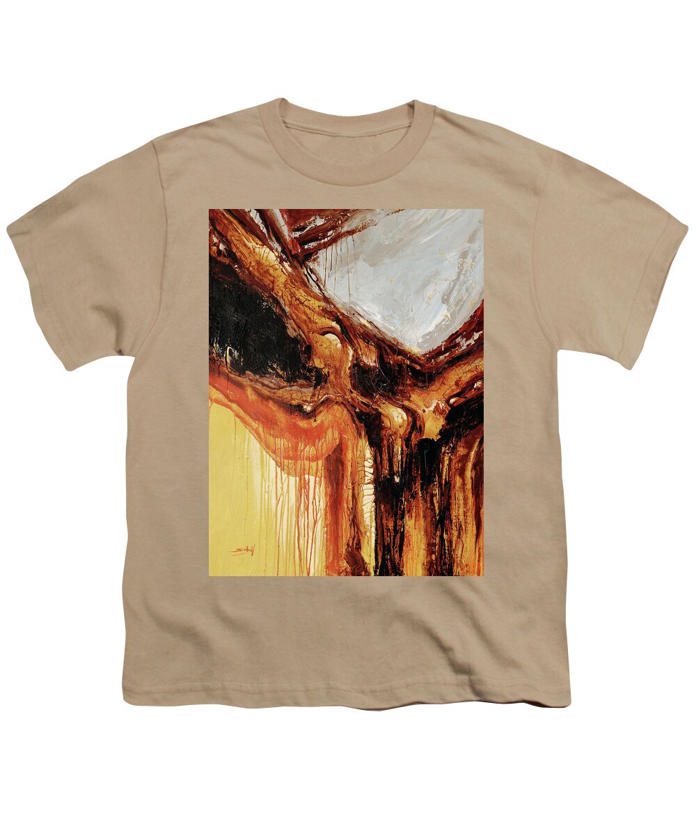 Nature Youth T-Shirt featuring the painting Gate to the unknown by Sv Bell