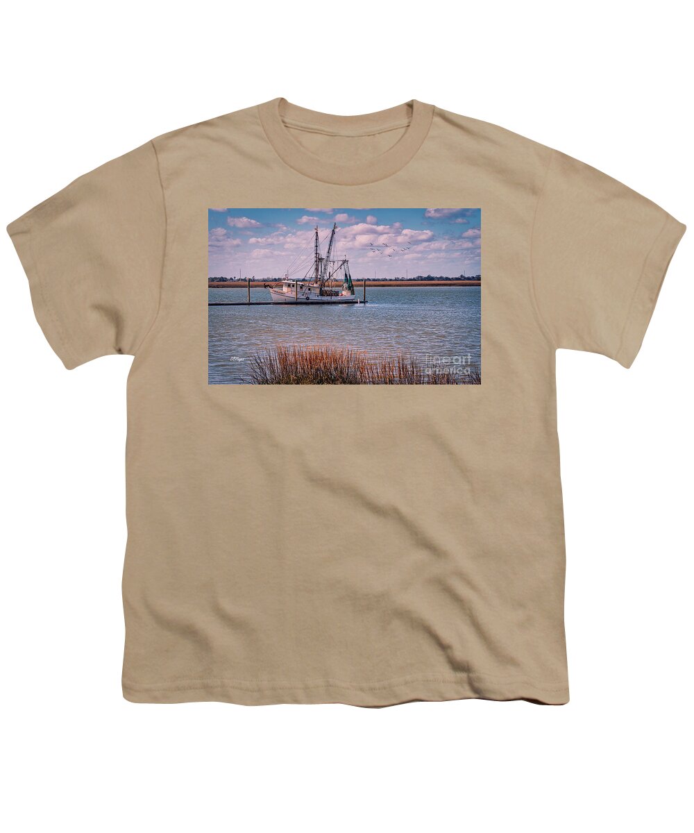  Youth T-Shirt featuring the photograph Golden Isles Marine PhotoArt by DB Hayes