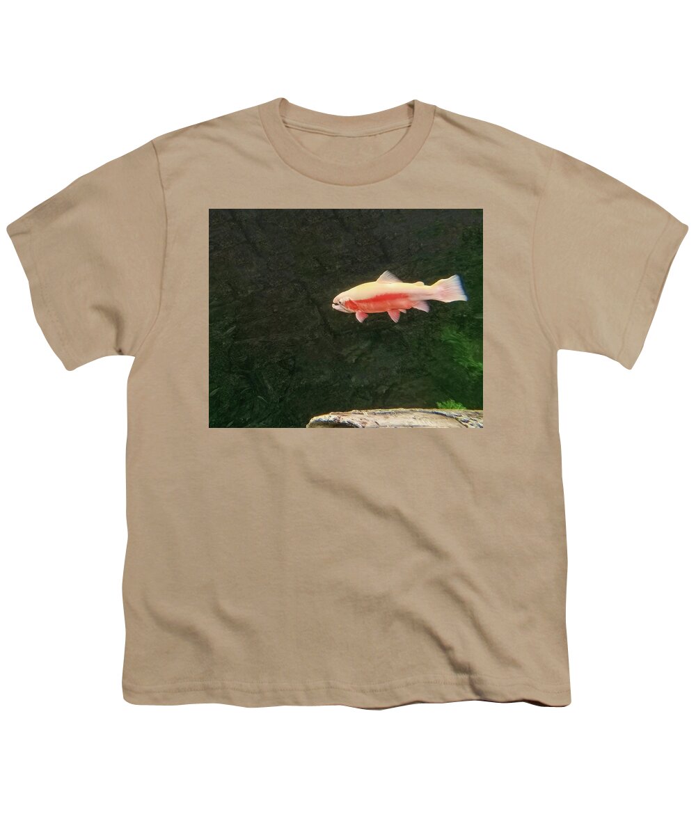 Golden Trout Youth T-Shirt featuring the photograph Golden trout 001 by Flees Photos