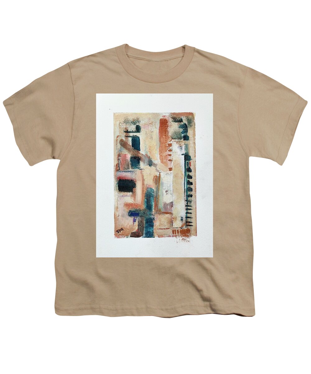  Youth T-Shirt featuring the painting Grain Elevators by Tommy McDonell
