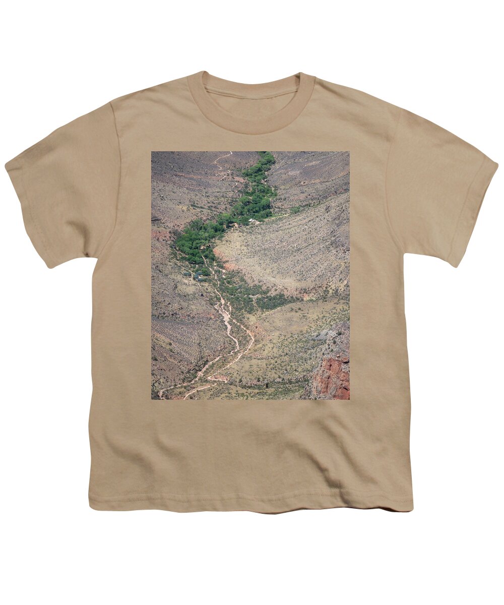 Grand Canyon Youth T-Shirt featuring the photograph Grand Canyon Trail by Ray Devlin