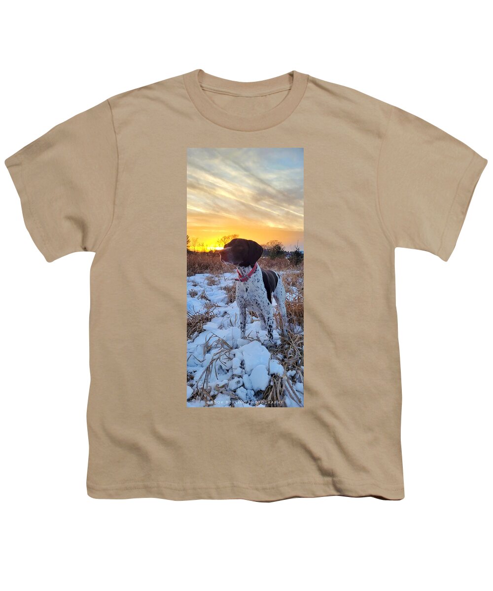 German Shorthaired Pointer Youth T-Shirt featuring the photograph GSP by Brook Burling