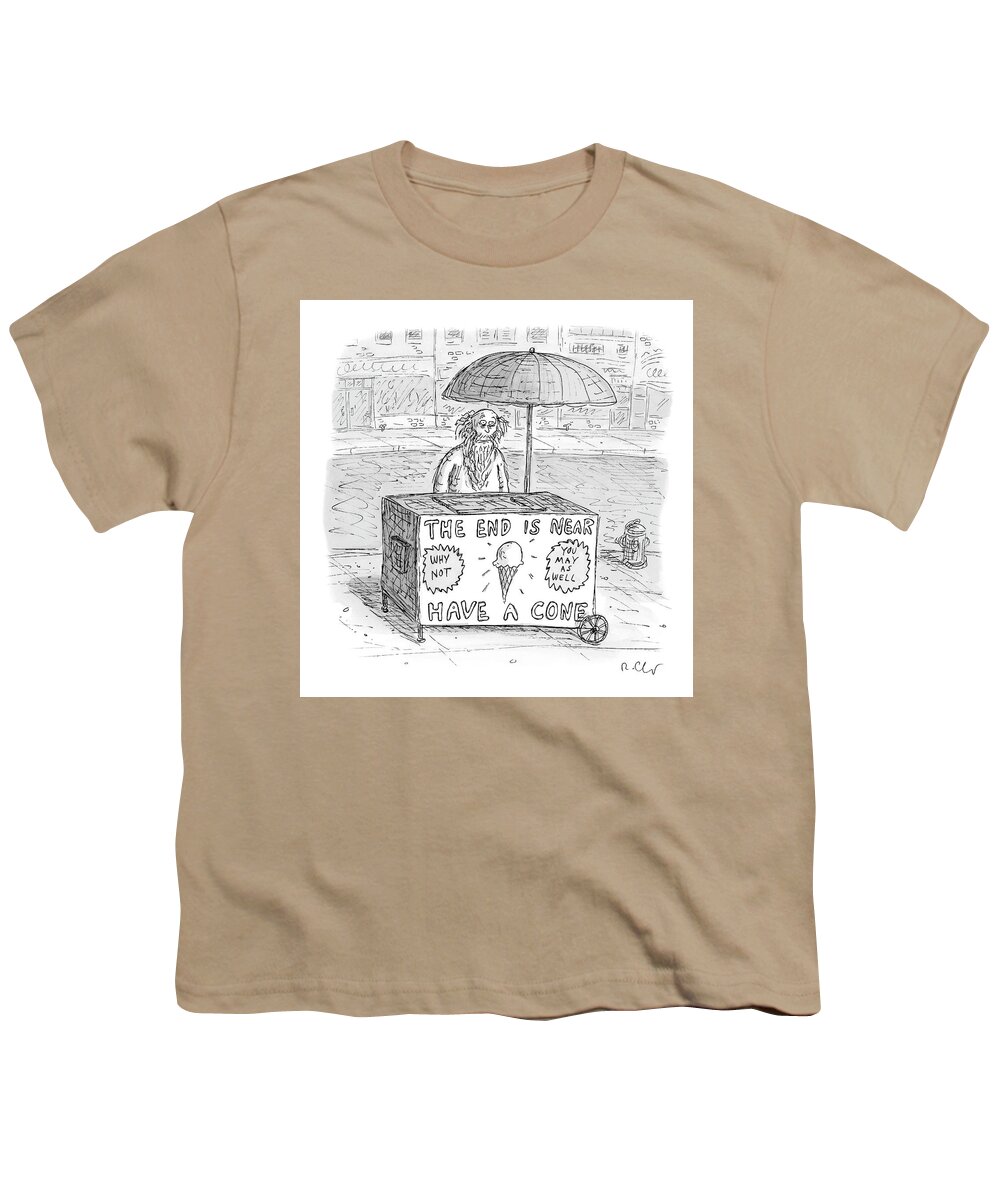 Ice Cream Youth T-Shirt featuring the drawing Have A Cone by Roz Chast