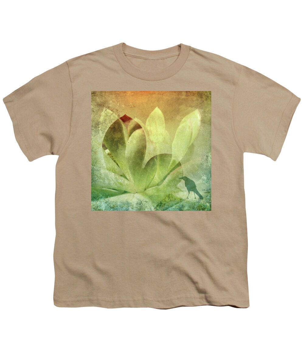Nature Youth T-Shirt featuring the photograph Jade Tree and Ghost Crow by Ann Tracy