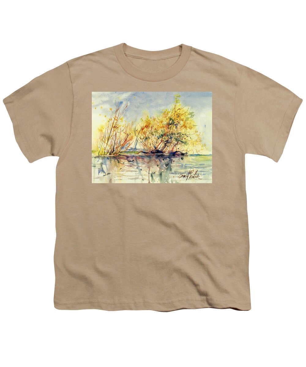 Lake Youth T-Shirt featuring the painting Lake Shores by Cheryl Prather