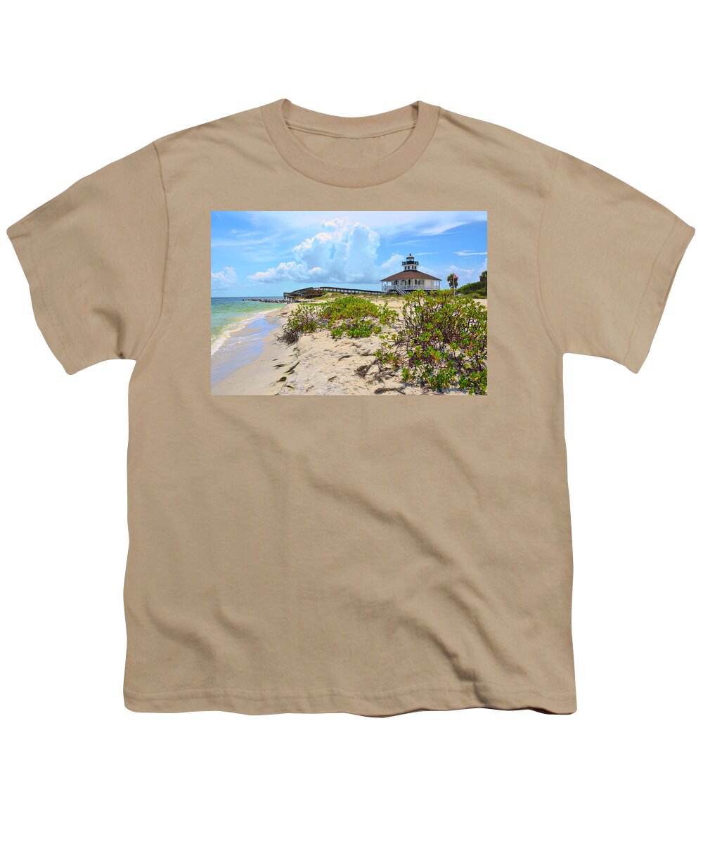 Boca Grande Youth T-Shirt featuring the photograph Lighthouse by Alison Belsan Horton
