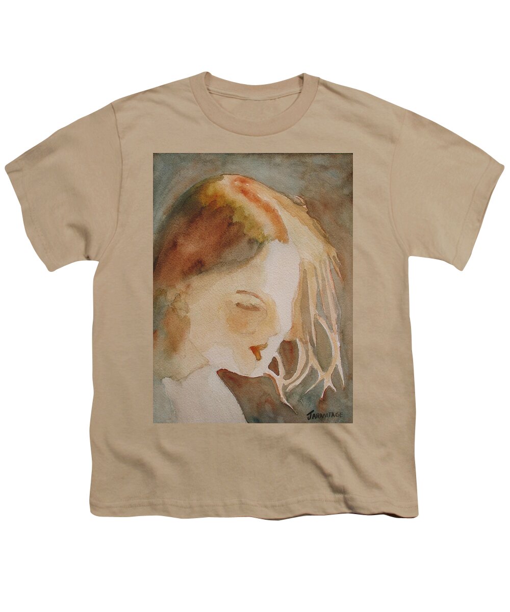 Girl Youth T-Shirt featuring the painting Morning Changeling by Jenny Armitage