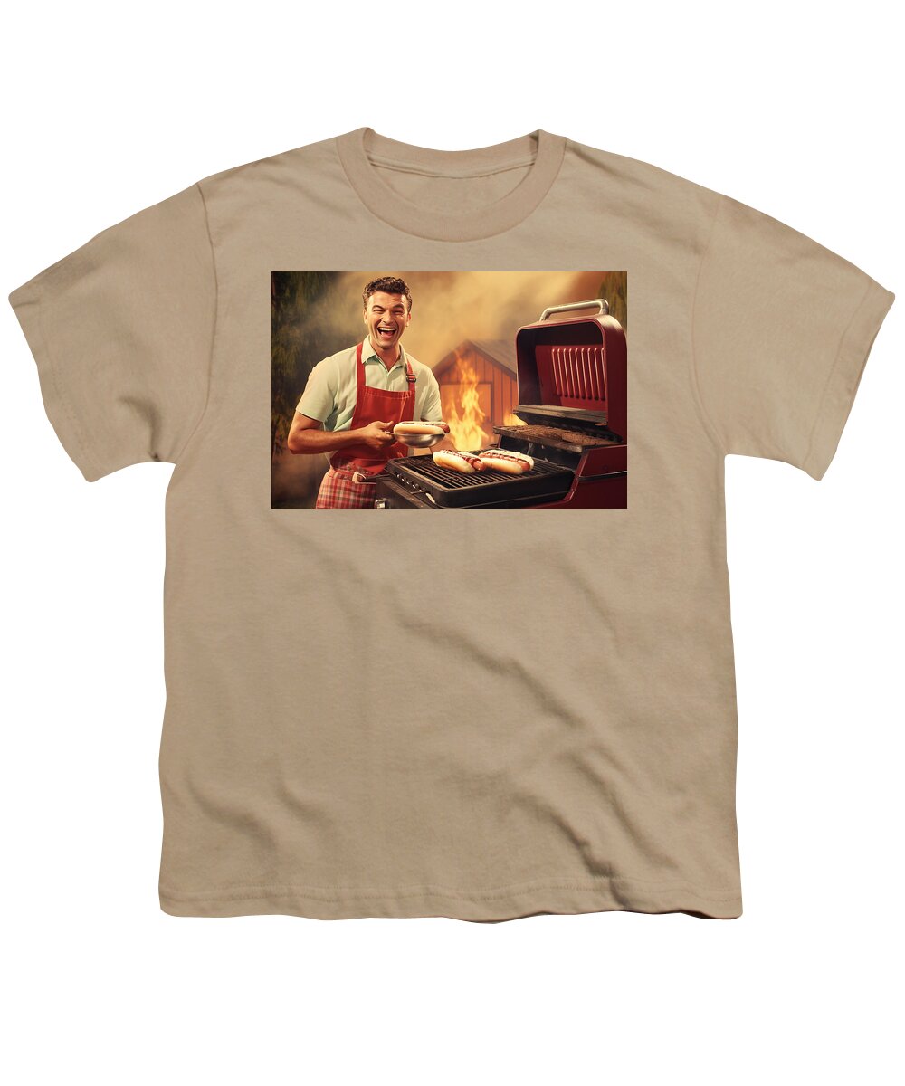Hot Dogs Youth T-Shirt featuring the digital art Nice Hot Dogs Billy But the Shed by Craig Boehman