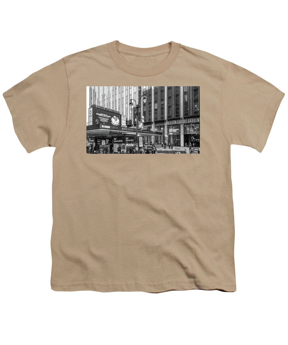 Youth T-Shirt featuring the photograph NYC, Madison Square Garden by Marcy Wielfaert