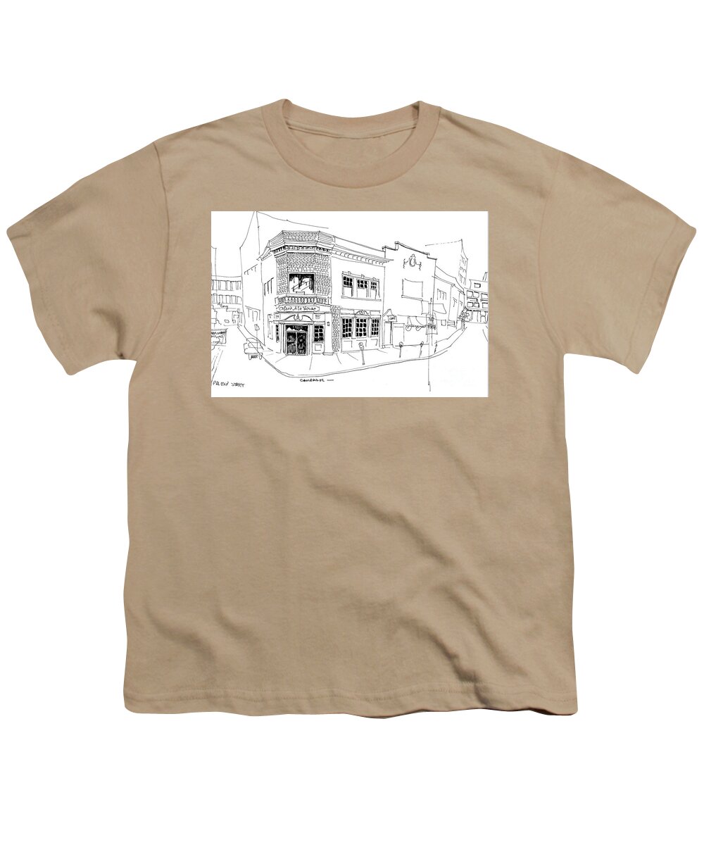 Pen & Ink Youth T-Shirt featuring the drawing Oxford Ale House by William Renzulli
