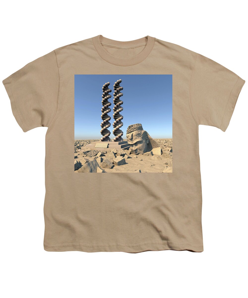 Egyptian Youth T-Shirt featuring the digital art Ozymandias DNA by Russell Kightley