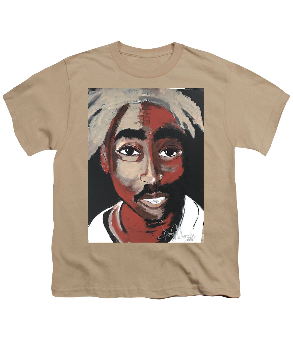  Youth T-Shirt featuring the painting Pac by Angie ONeal