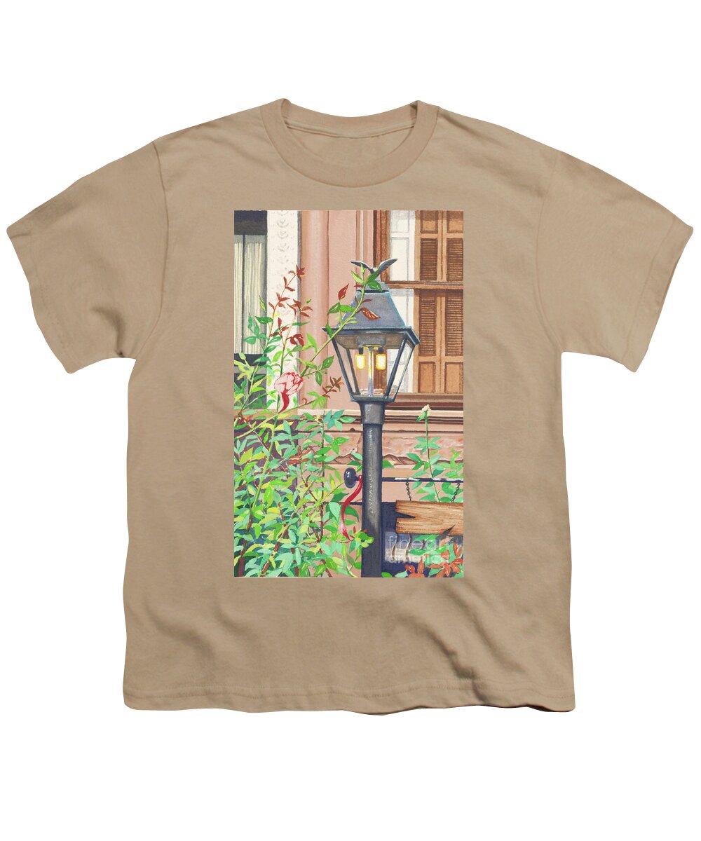 Park Slope Lamp Brooklyn Ny Youth T-Shirt featuring the painting Park Slope Lamp Brooklyn NY 1982 by William Hart McNichols