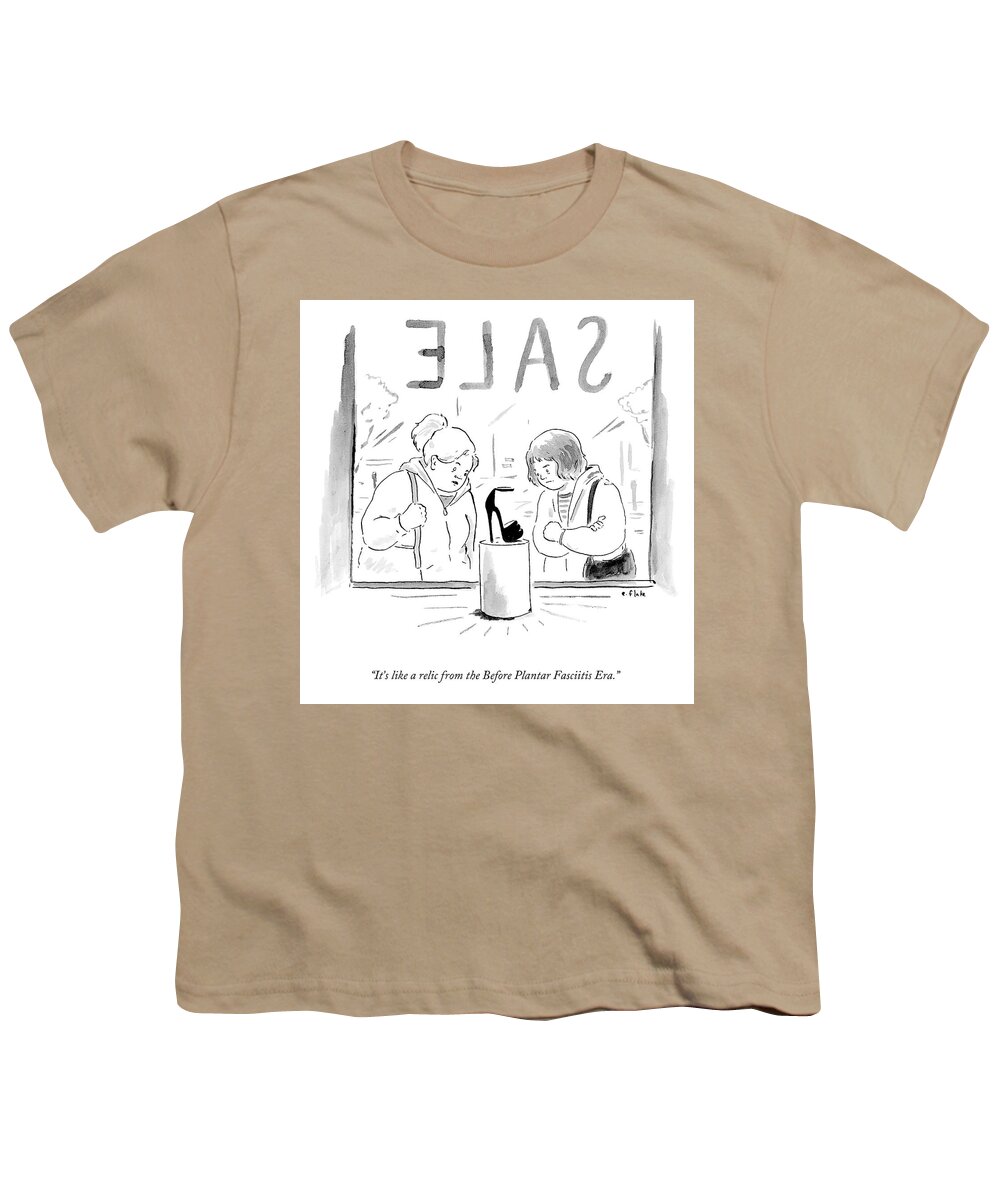 A27782 Youth T-Shirt featuring the drawing Plantar Fasciitis Era by Emily Flake