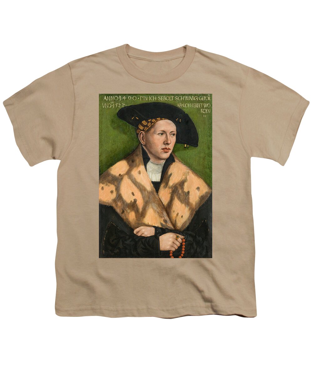 Hans Brosamer Youth T-Shirt featuring the painting Portrait of Sebolt Schwarcz by Hans Brosamer
