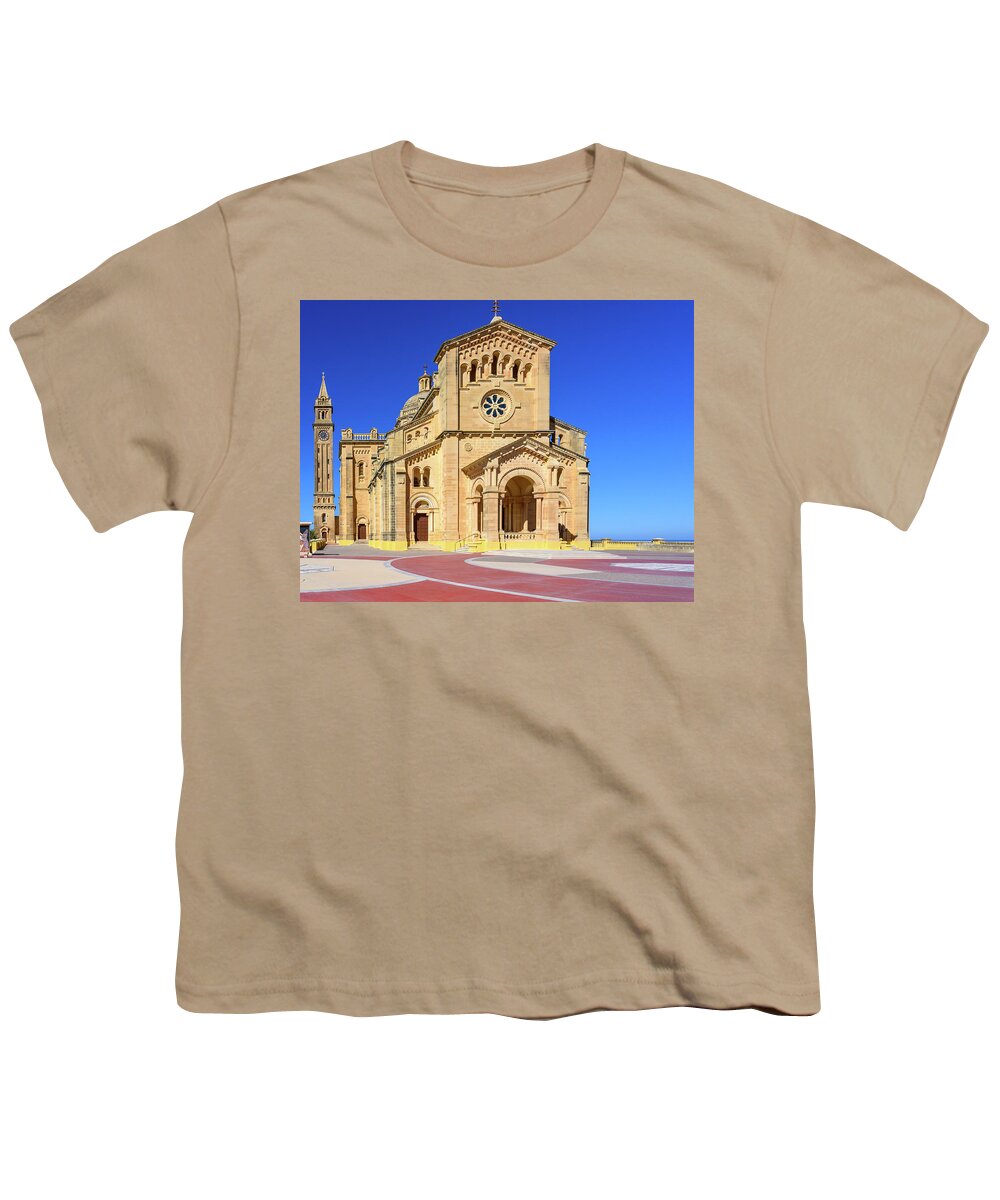 Basilica Youth T-Shirt featuring the photograph Shrine of the Blessed Virgin of Ta Pinu by Roy Pedersen