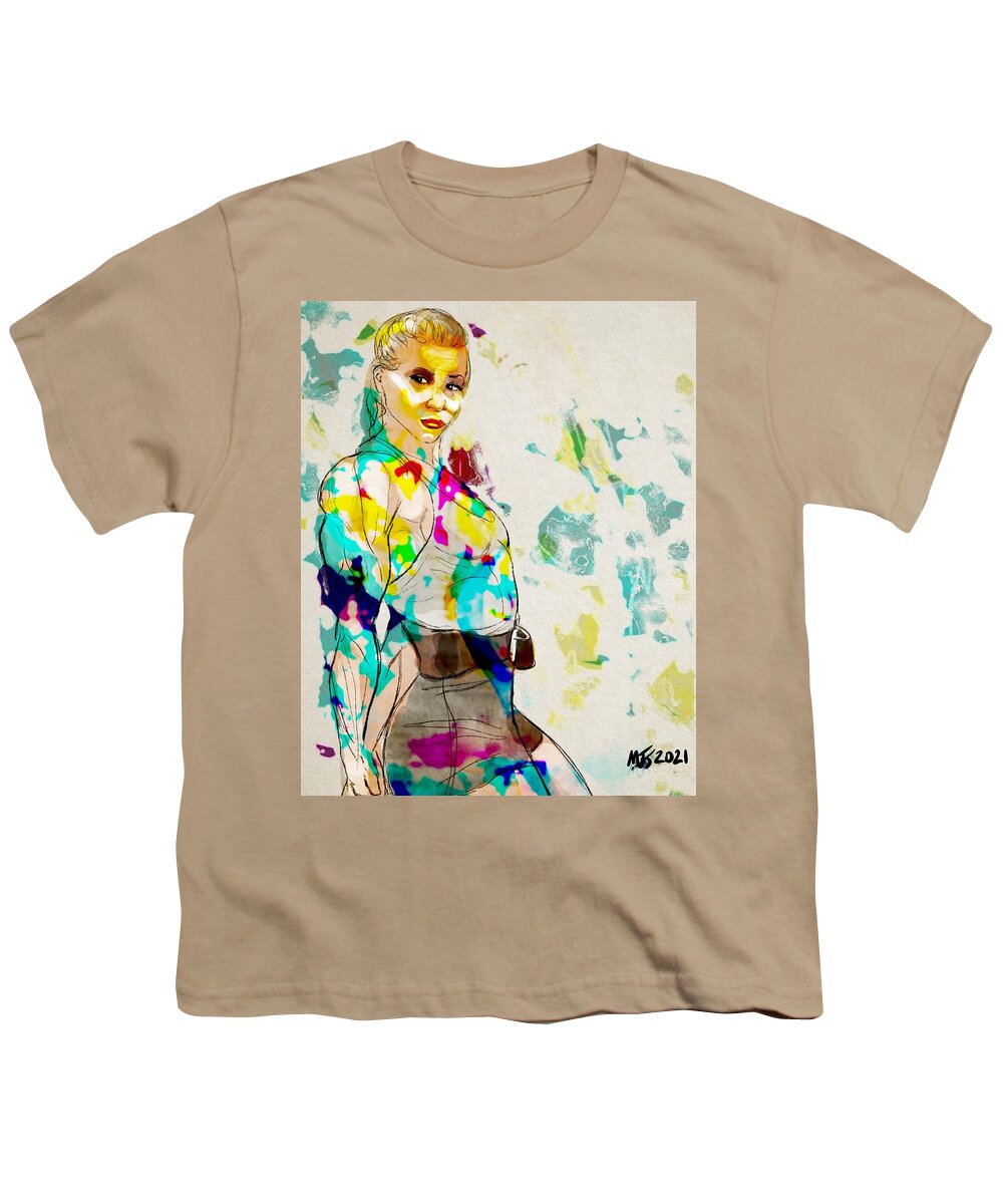 Portrait Youth T-Shirt featuring the digital art Strong and Beautiful by Michael Kallstrom