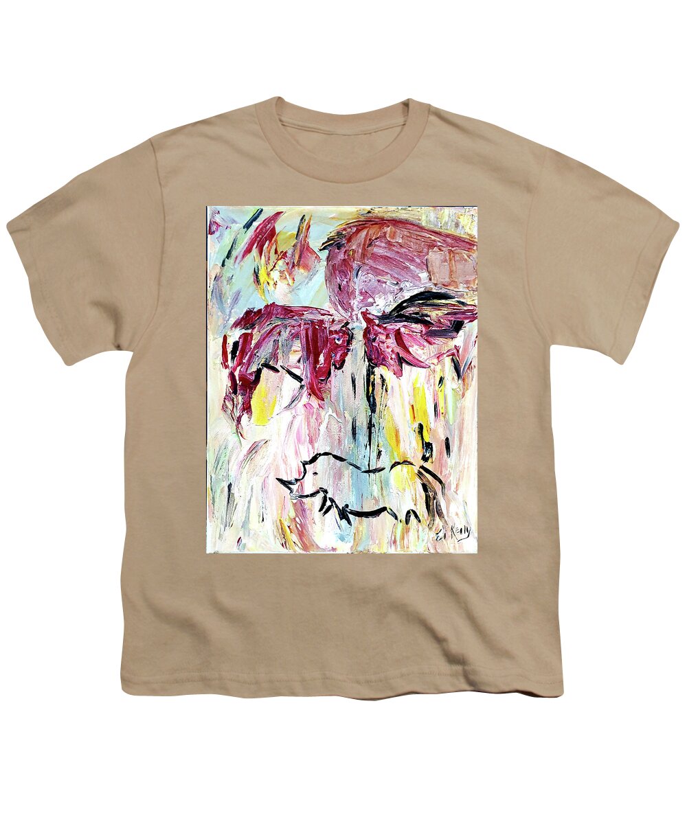 Journey Youth T-Shirt featuring the painting The Journey Begins #2 by Eileen Kelly