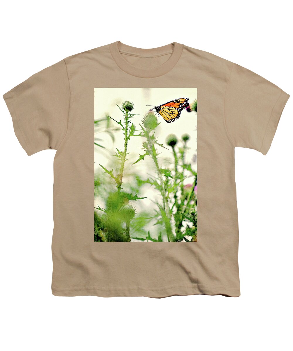 The Monarch Youth T-Shirt featuring the photograph The Monarch by Carrie Ann Grippo-Pike