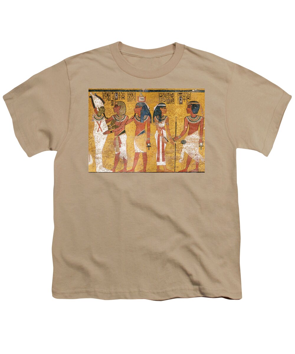 Tomb Of Tutankhamun Youth T-Shirt featuring the painting Tomb of Tutankhamun, Valley of the Kings by Egyptian History