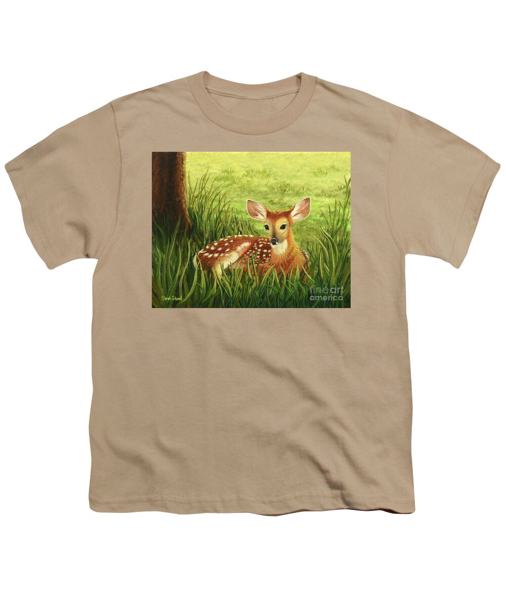 Waiting Youth T-Shirt featuring the painting Waiting by Sarah Irland