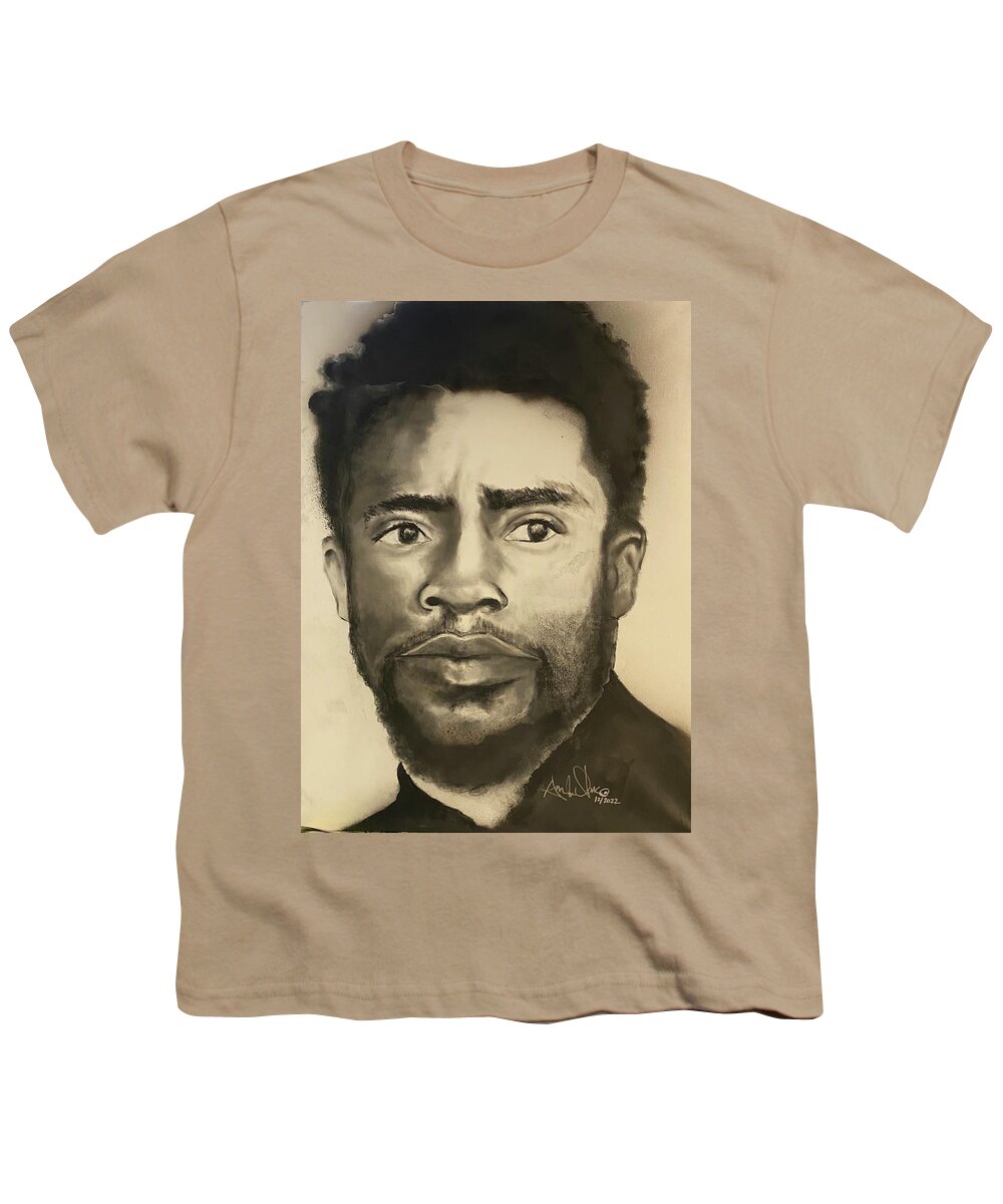  Youth T-Shirt featuring the painting Wakanda 4ever2 by Angie ONeal