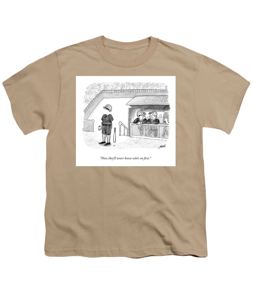 Cctk Youth T-Shirt featuring the drawing Who's On First by Tom Toro
