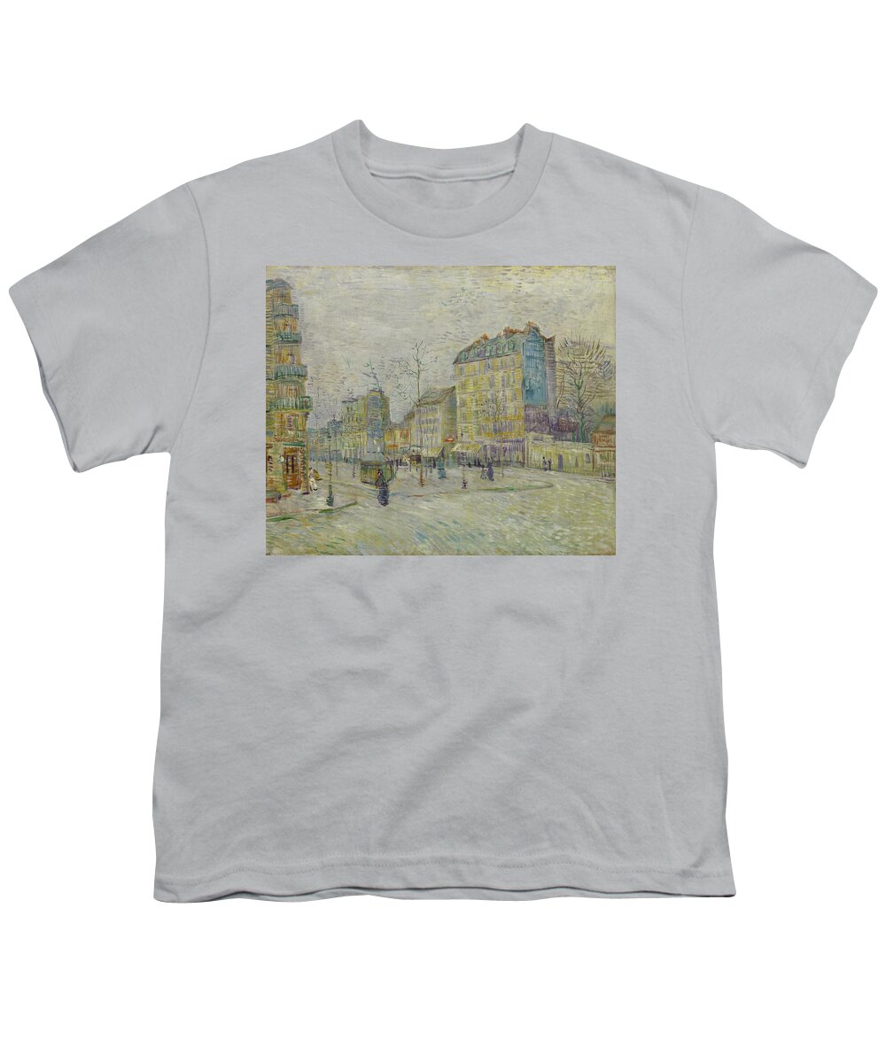 Vincent Van Gogh Youth T-Shirt featuring the painting Boulevard De Clichy #1 by Vincent Van Gogh